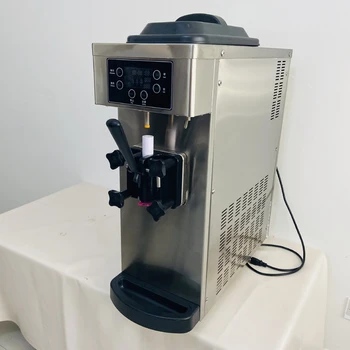Настольная машина для приготовления мороженого с мягкой подачей PBOBP Из нержавеющей Стали, машина для приготовления мороженого с одной головкой, Пломбир